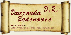 Damjanka Radenović vizit kartica